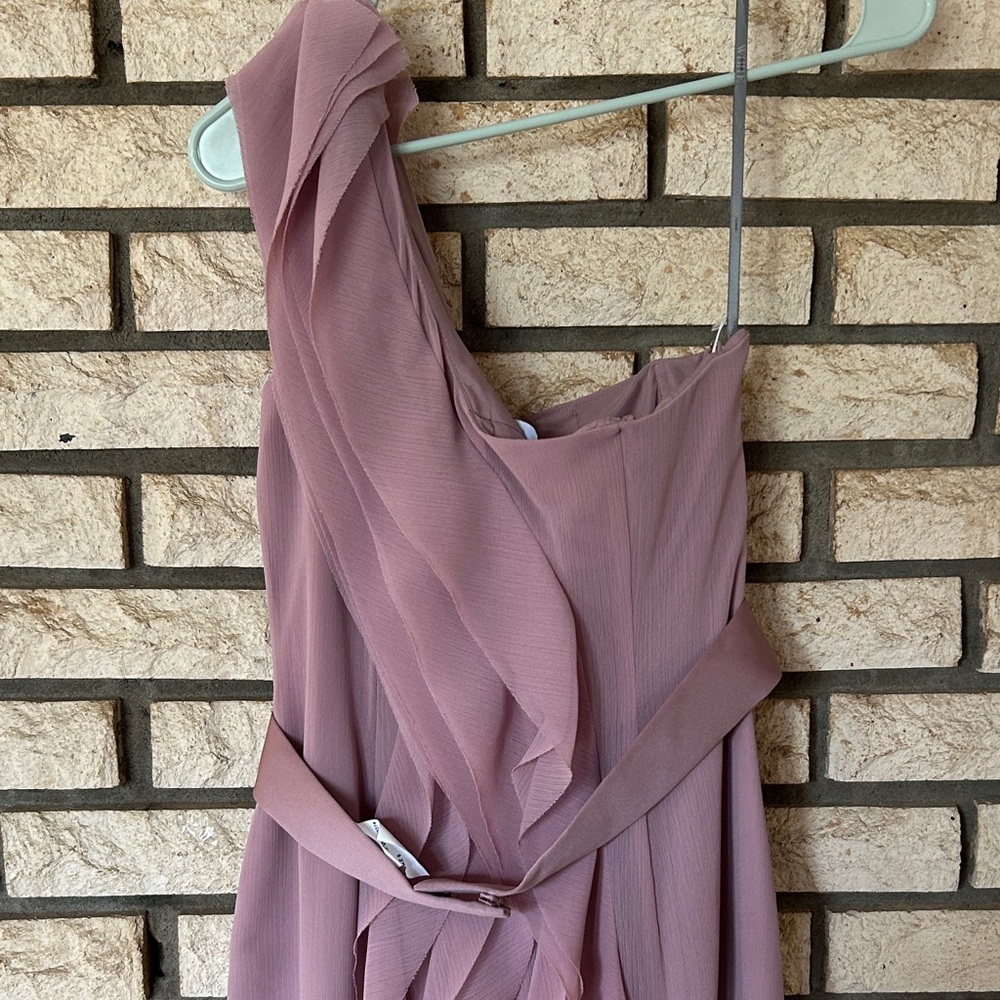 One Shoulder Mauve Dress - Picture 4 of 7